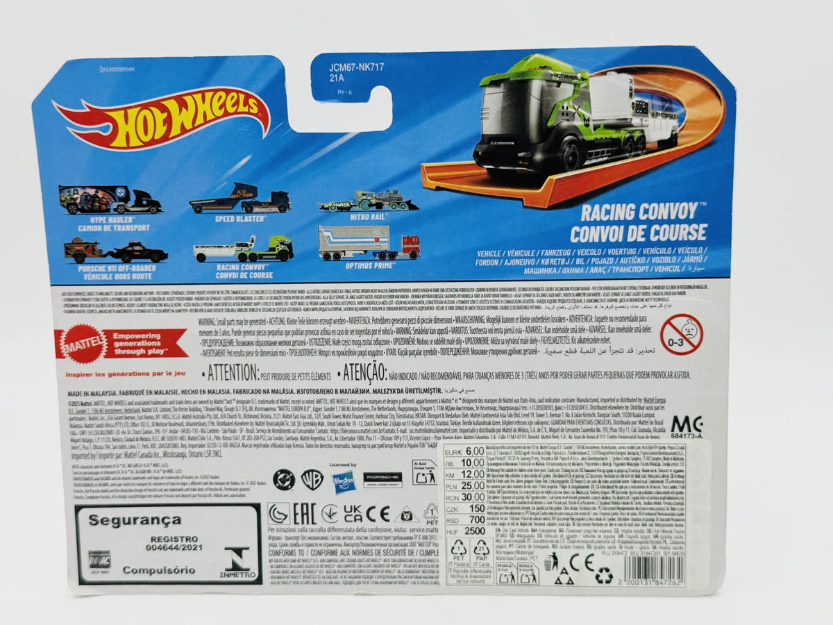 Racing Convoy Hot Wheels 2025 1:64 Ciężarówka Blister Zielony – zdjęcie 8