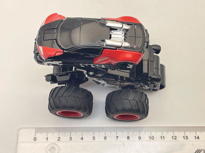TRANSFORMERS MONSTER TRUCK jak BUGATTI, Die cast, Czerwony, 1:64, Resoraki – zdjęcie 8