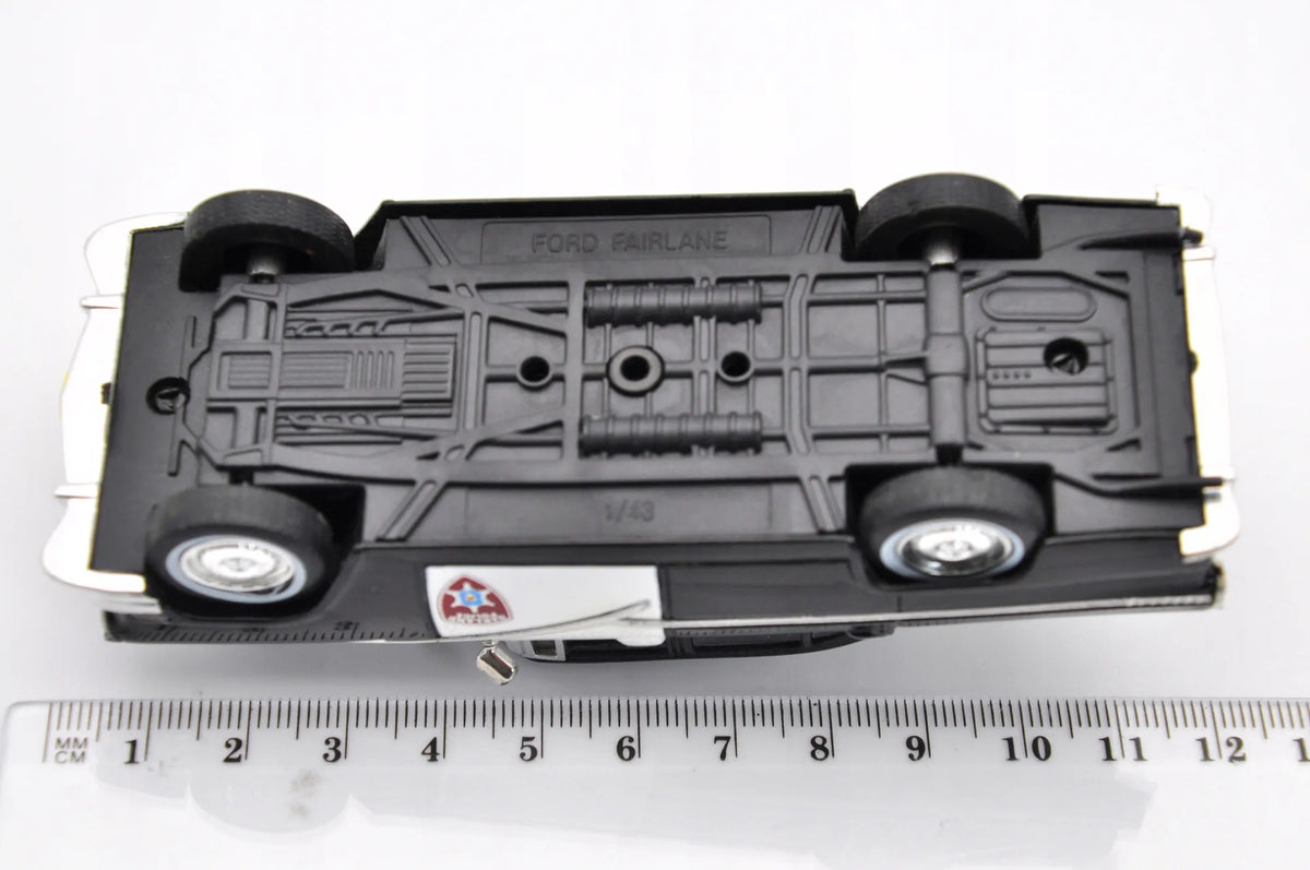 FORD FAIRLANE, Nieznana, Resoraki, Die cast 70000, Czarno-Biała, 1:43 – zdjęcie 8
