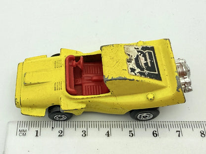 Woosh-N-Push Matchbox Żółty 1:64 Made in Anglia – zdjęcie 8