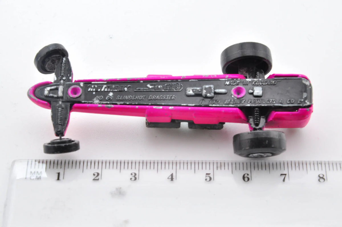 Slingshot Dragster, Matchbox 1974, Made in England, Die cast, Różowy, 1:64 – zdjęcie 8