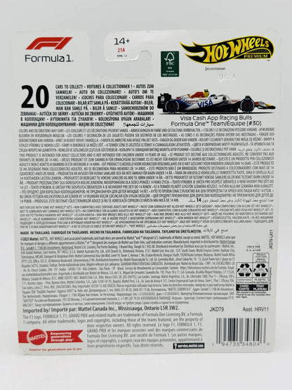 Visa Cash App Racing Bulls Hot Wheels 2025 Premium 1:64 Bolid F1 Blister – zdjęcie 8