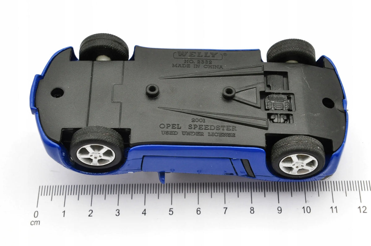 OPEL SPEEDSTER CABRIO, Welly, Die cast NO.42332, Niebieski, 1:34, Resoraki – zdjęcie 8