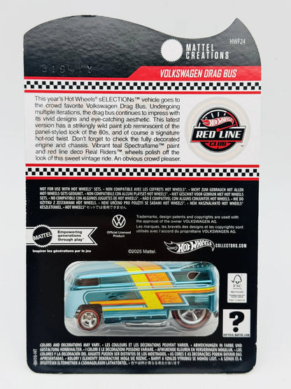 Volkswagen Drag Bus Hot Wheels 2025 Red Line Club 1:64 Van Blister – zdjęcie 8