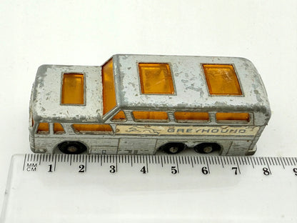 COACH BUS, Matchbox, Made in England, Die cast 66, Srebrny, 1:120, Resoraki – zdjęcie 8