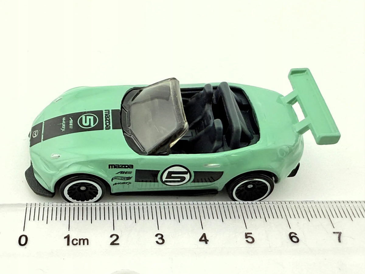 MAZDA MX-5 MIATA, Hot Wheels 2015, Die cast DHP05, Miętowy, 1:64, Resoraki – zdjęcie 8