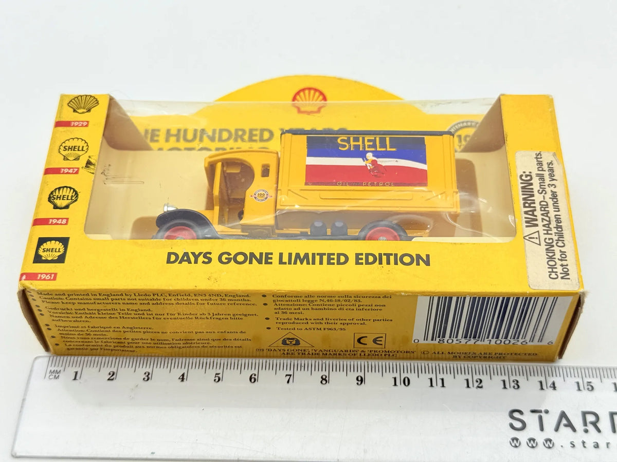 Furgon Shell Days Gone Shell V-Power 1996 Żółty 1:43 Made in England – zdjęcie 8