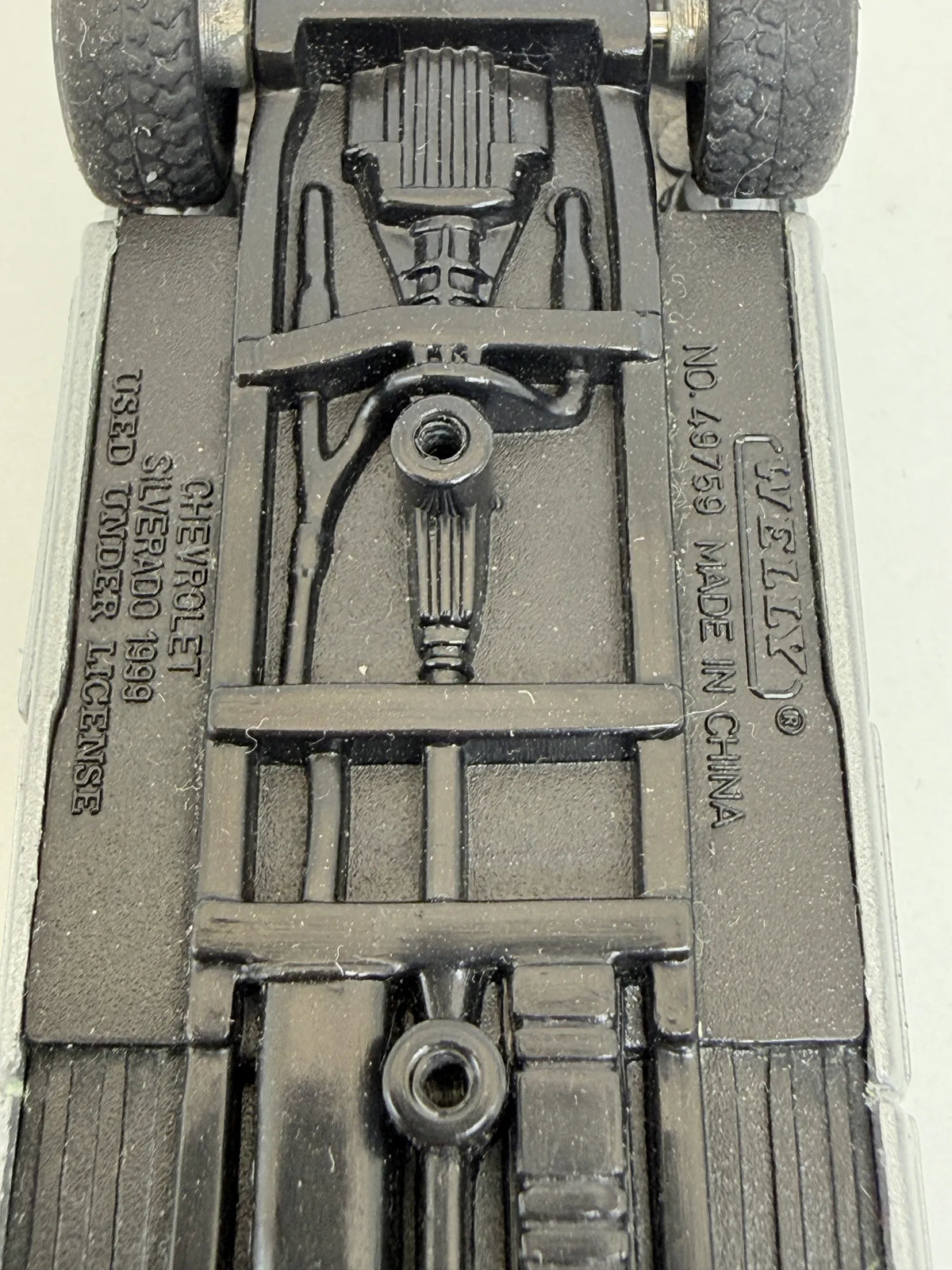 CHEVROLET SILVERADO 1999 PICKUP, Welly, NO.49759, Srebrny, 1:48, Resoraki – zdjęcie 9