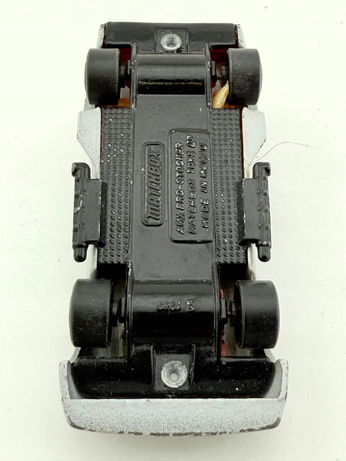 AMX PRO-STOCKER Matchbox '70 Srebrny 1:64 Made in Macau – zdjęcie 9