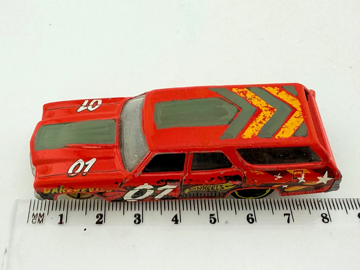 '70 Chevelle Mainline Hot Wheels 2008 Czerwony 1:64 – zdjęcie 9