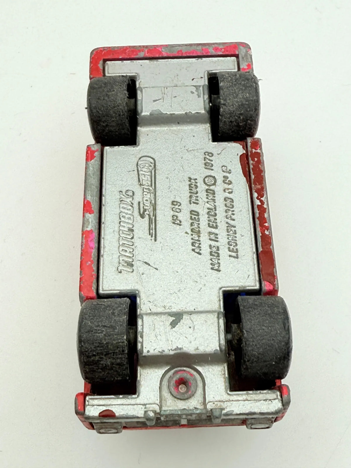 Armored Truck Matchbox Czerwony 1:64 Made in Anglia – zdjęcie 9