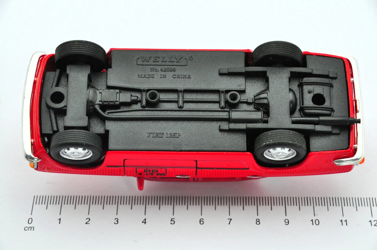 FIAT 125P, Welly, Resoraki, Die cast 42399, Czerwony, 1:34 – zdjęcie 9