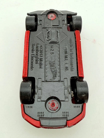 Lamborghini Sesto Elemento Hot Wheels 2013 Czerwony 1:64 – zdjęcie 10