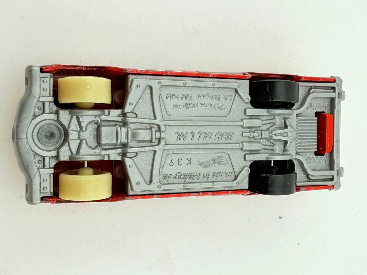 '70 Chevelle Mainline Hot Wheels 2008 Czerwony 1:64 – zdjęcie 10
