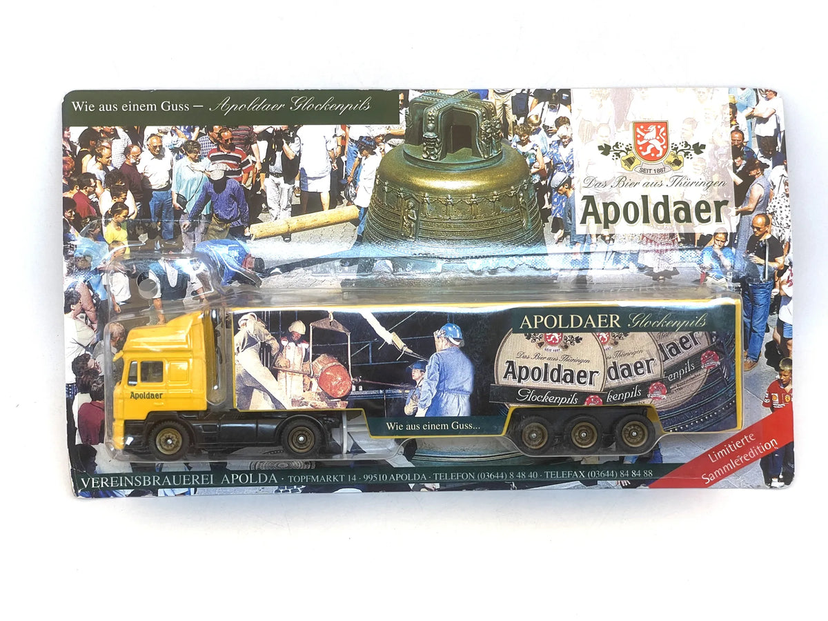 MAN F2000 Werbetruck 1:87 Ciężarówka Promocyjna Apoldaer Blister Żółty