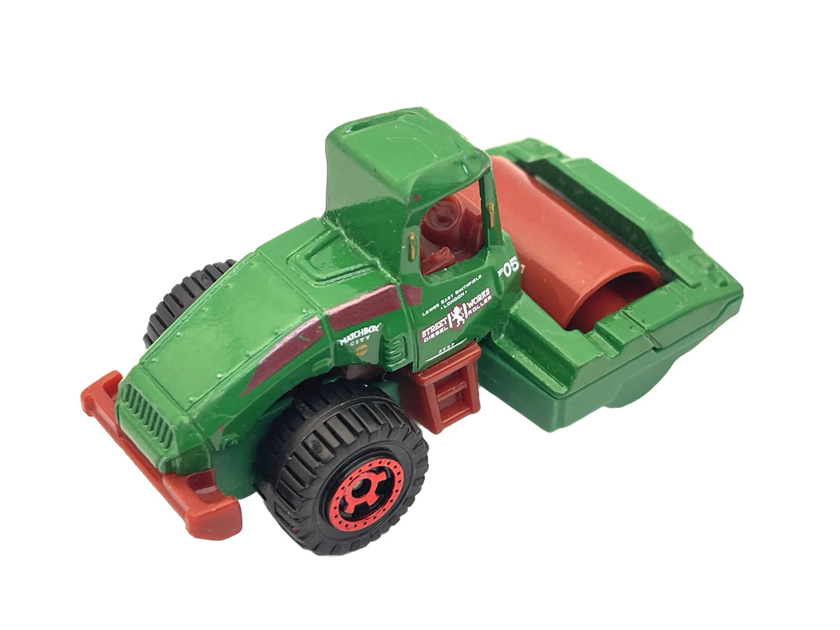ROAD ROLLER, Matchbox 2021, Resoraki, Die cast, Zielony 1:64