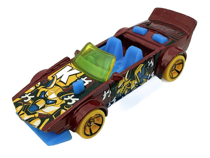 Track Manga, Hot Wheels 2017, Die cast FJV95, Bordowy, 1:64, Resoraki