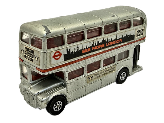 LONDON TRANSPORT ROUTEMASTER Corgi 1977 Srebrny 1:43 Made in Gt Britain
