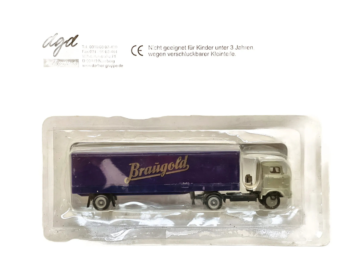 IFA W50 DGD 1:87 Ciężarówka Promocyjna Braugold Blister Fioletowy Reklama – zdjęcie 3