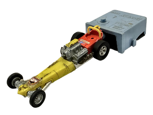 FIREBALL DRAGSTER Wyrzutnia Dinky Toys 1970 Żółty 1:34 Made in England