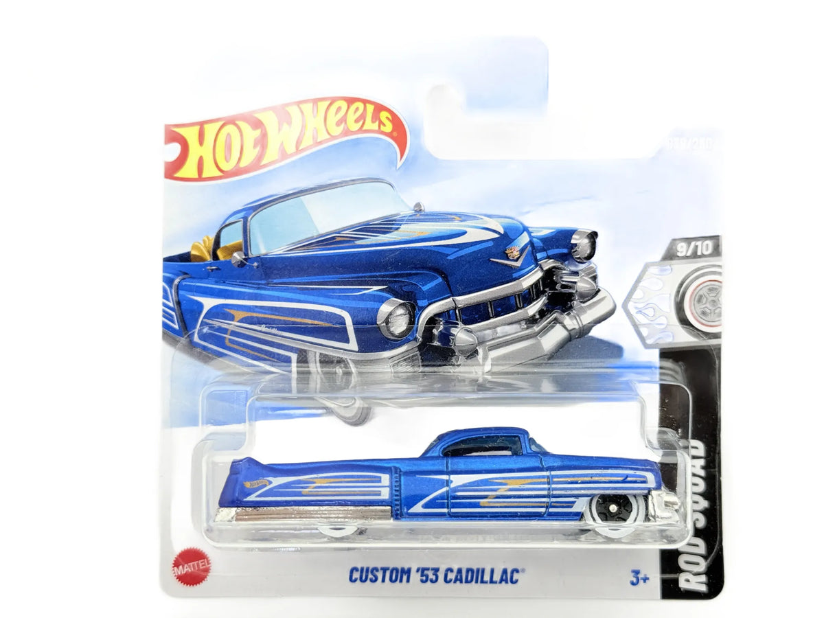 Custom '53 Cadillac, Hot Wheels 2025, Die cast HYY78, Resoraki, Niebi. 1:64