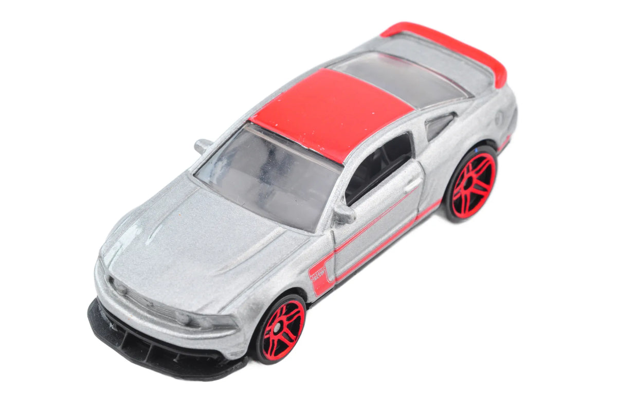 '12 Ford Mustang Boss Laguna Seca, Hot Wheels 2011, Die cast, Srebrny, 1:64