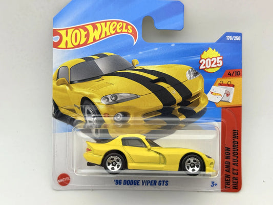 '96 DODGE VIPER GTS THEN AND NOW Hot Wheels 2025 Żółty 1:64