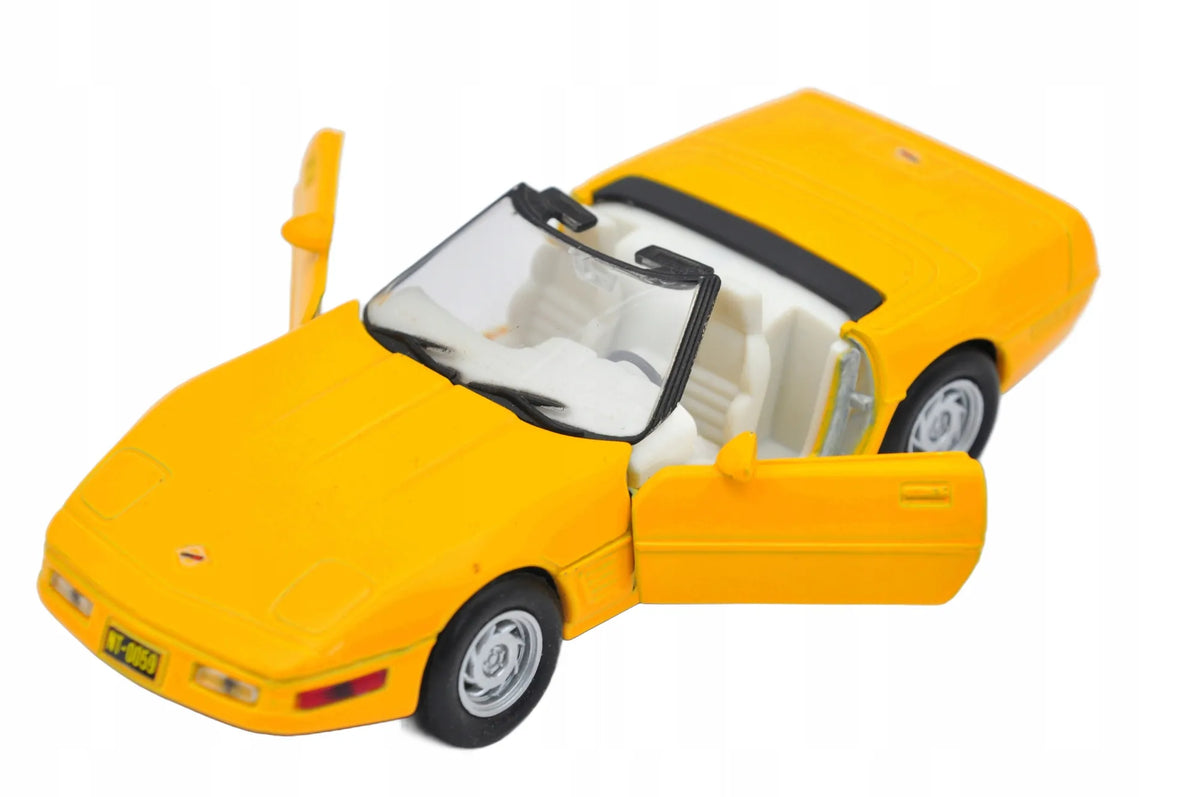 CORVETTE, Welly, Resoraki, Die cast 49733, Żółty, 1:36