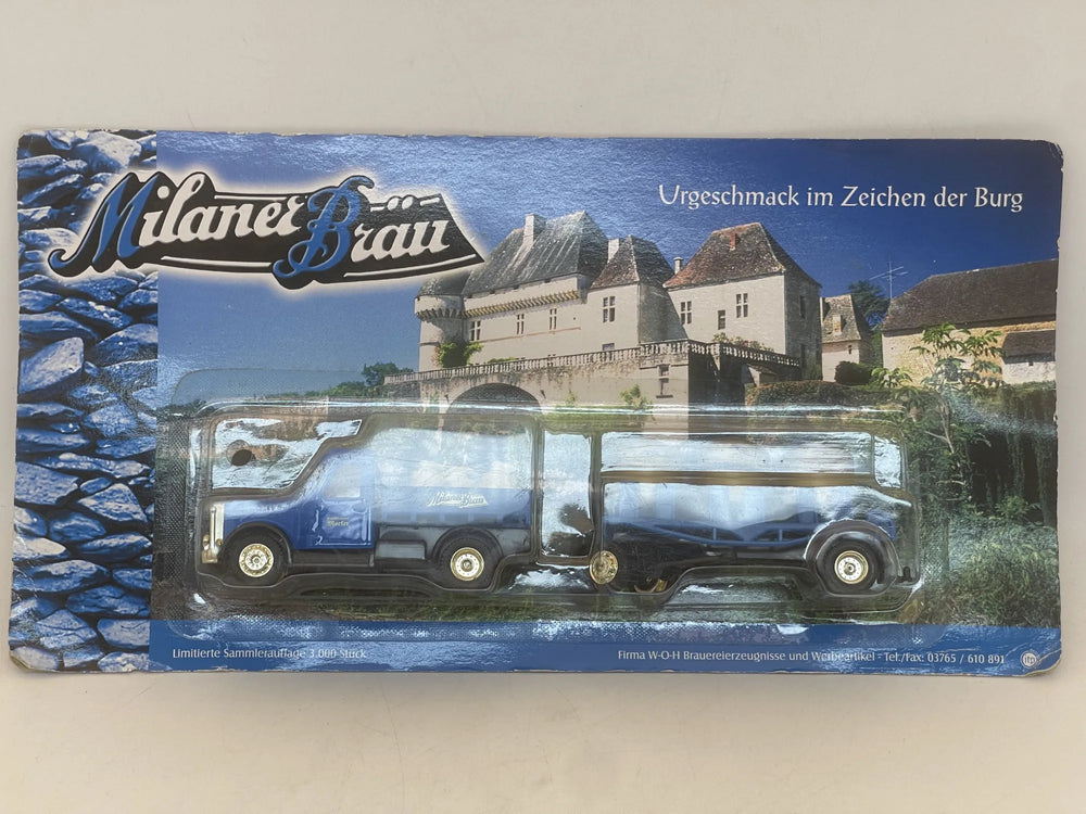 Opel Grell 1:87 Ciężarówka Promocyjna Milanoer Bräu Blister Niebieski