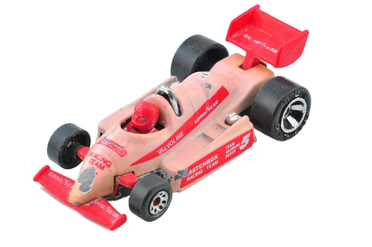 F1 Racer, Matchbox 1984, Vintage Model Die cast, Resoraki, Różowy, 1:59