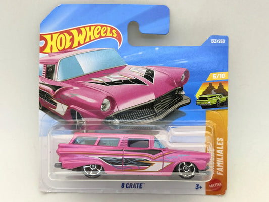 8 Crate Wagons Familiales Hot Wheels 2026 Różowy 1:64