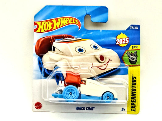 Quick Chat Hot Wheels 2025 Experimotors 1:64 Blister Kremowy
