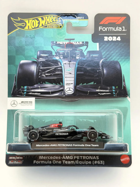 MERCEDES-AMG PETRONAS FORMULA ONE TEAM, Hot Wheels Premium 2024 HRV11, 1:64