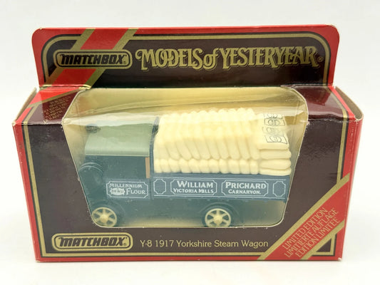 Y-8 1917 YORKSHIRE STEAM WAGON Matchbox 1986 Zielony 1:43 Made in Macau