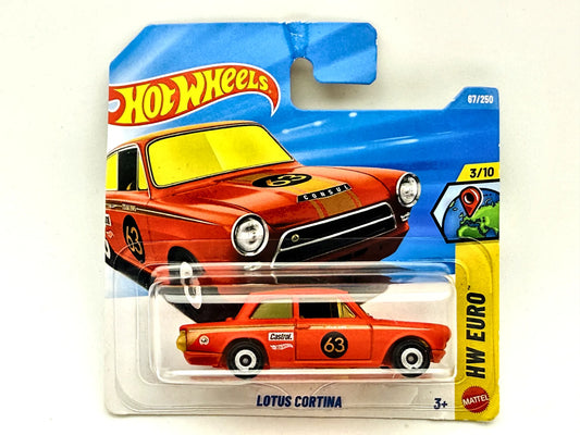 Lotus Cortina Hot Wheels HW EURO 1:64 Castrol Blister Pomarańczowy