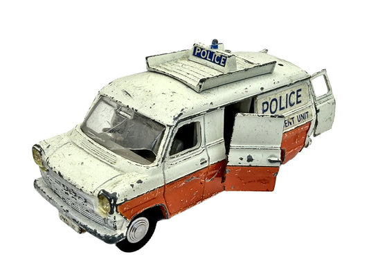Ford Transit Van Police Policja Dinky Toys '70 Biały 1:43 Made in England