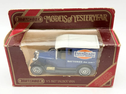 Y-5 1927 TALBOT VAN Matchbox 1984 Niebieski 1:47 EverReady