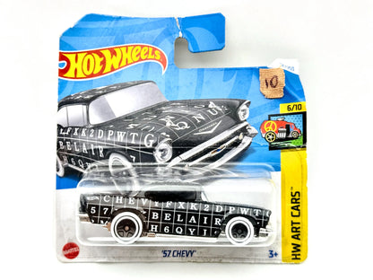 '57 Chevy Hot Wheels 2024 HW ART CARS 1:64 CHEVY BELAIR Blister Czarny