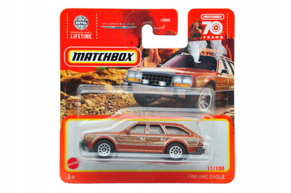 1980 AMC EAGLE, Matchbox, Resoraki, Die cast Hlc66-La10, Brązowy, 1:64