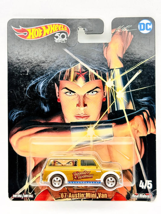 Austin Mini Van Hot Wheels 2018 Premium Alex Ross 1:64 Van Wonder Woman
