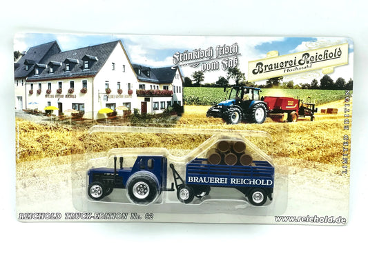 Traktor Grell 1:87 BRAUEREI REICHOLD Blister Niebieski Promocyjny