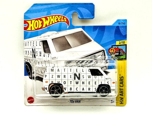 '70S Van Hot Wheels 2023 HW ART CARS 1:64 Van Blister + Protektor Biały
