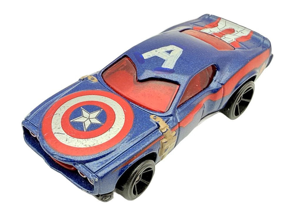 MARVEL CAPTAIN AMERICA CAR, Hot Wheels 2013, Die cast BDM73 H51, 1:64