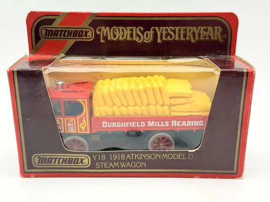 Y18 1918 ATKINSON MODEL D STEAM WAGON Matchbox 1986 1:43 Made in Macau