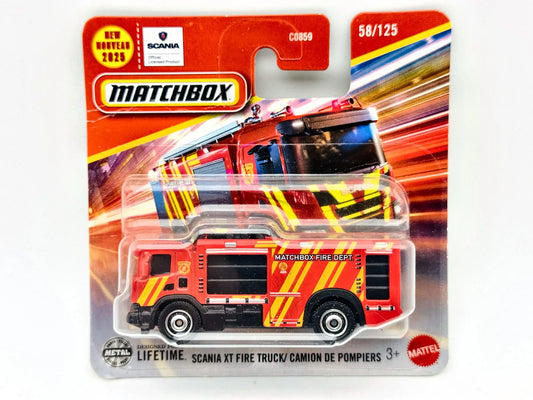 Scania XT Fire Hot Wheels 2025 Superfast 1:64 Wóz strażacki Straż pożarna
