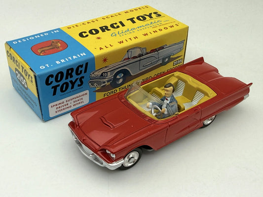 FORD THUNDERBIRD OPEN SPORTS Corgi Czerwony 1:43 Figurka kierowcy