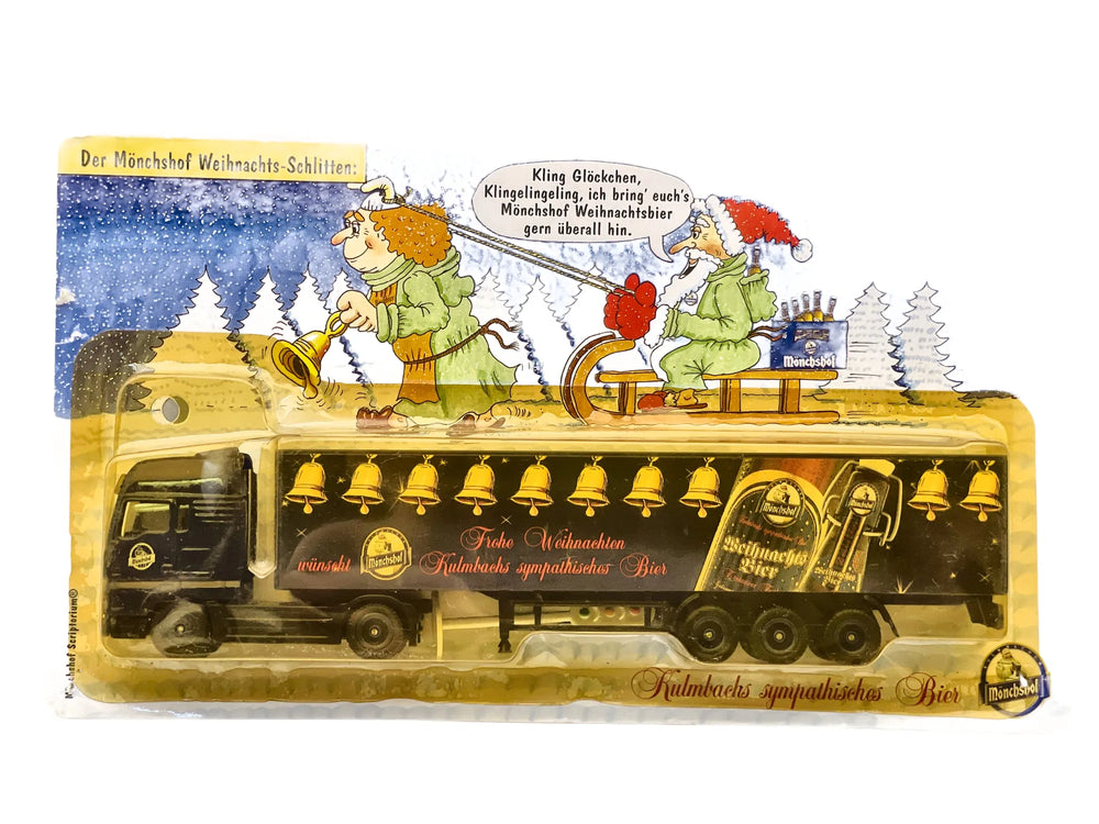 MAN TRUCK Grell 1:87 Ciężarówka Promocyjna Mönchshof Blister Czarny Reklama