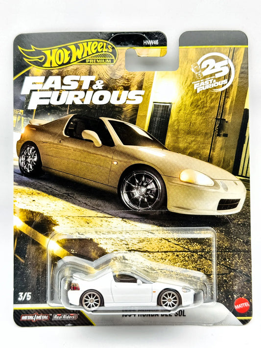 1994 Honda Del Sol Hot Wheels 2026 Fast & Furious 1:64 Blister Biały