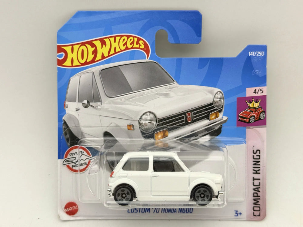 CUSTOM '70 HONDA N600 Compact Kings Hot Wheels 2022 Biały 1:64