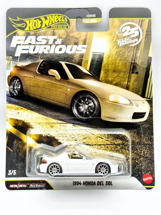 1994 Honda Del Sol Hot Wheels 2026 Fast & Furious 1:64 sparco Blister Biały
